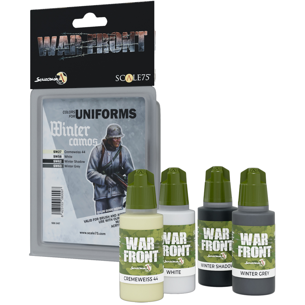War Front Paint Set: Colors for Uniforms - Winter Camo (Last Chance) War Front Paint Set: Colors for Uniforms - Winter Camo (Last Chance)
