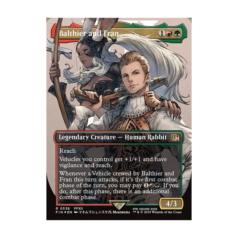 Balthier and Fran (0538) (Borderless) (Surge Foil) - Final Fantasy (Foil Near Mint)