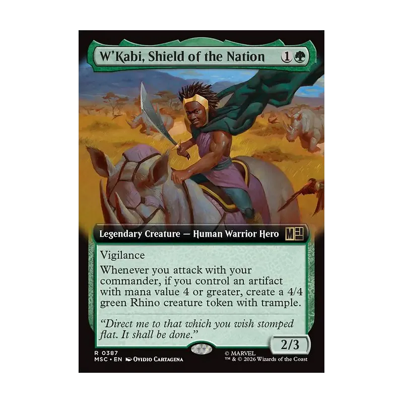 W'Kabi, Shield of the Nation (Extended Art) - Marvel Super Heroes Commander (Near Mint)