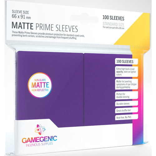 Matte Prime Sleeves: Purple (100) Matte Prime Sleeves: Purple (100)