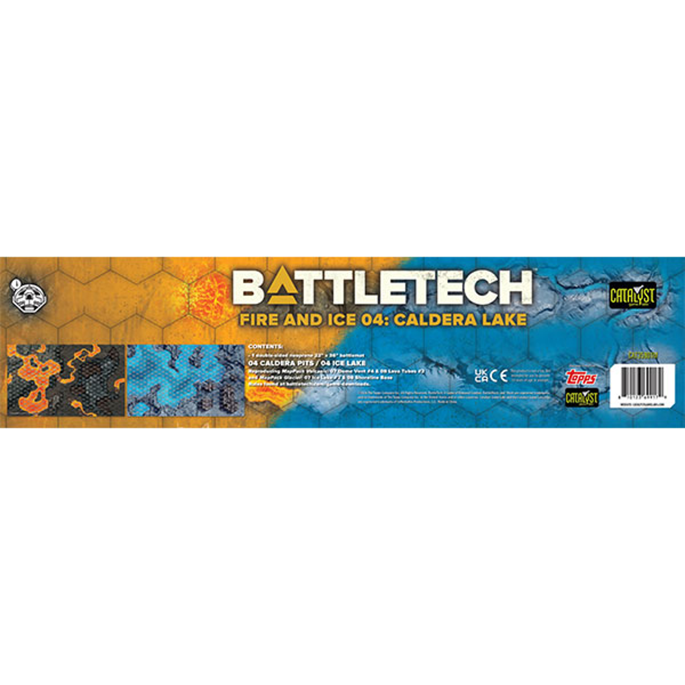 Battletech BattleMat: Fire & Ice 04 - Caldera Lake (22 x 36in) (Preorder)