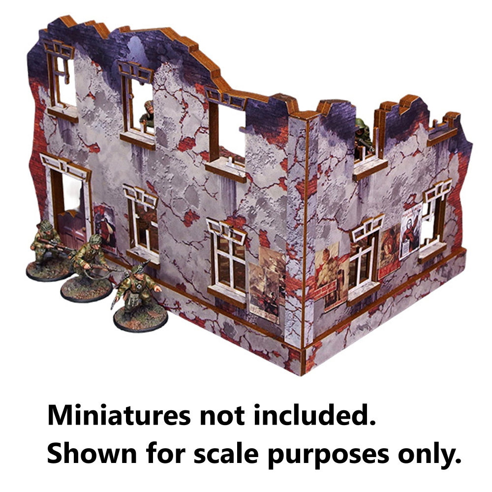 Bolt Action HDF Terrain: WW2 Ostfront Stalingrad - Ruined Univermag Right (Preorder)
