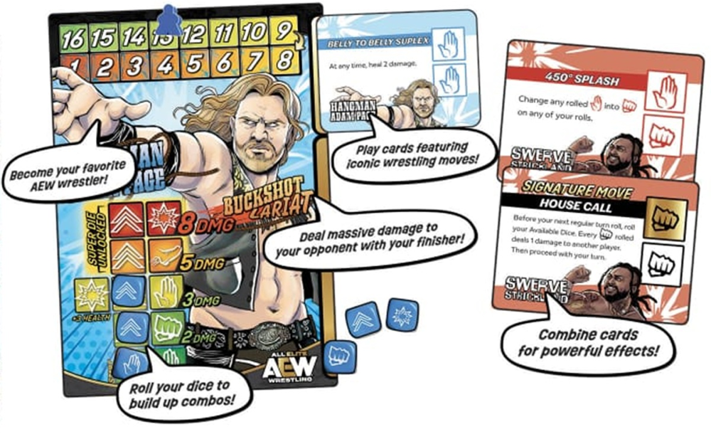 AEW Dice Knock Out: Set 01 - Hangman Adam Page Vs Swerve Strickland (Preorder)
