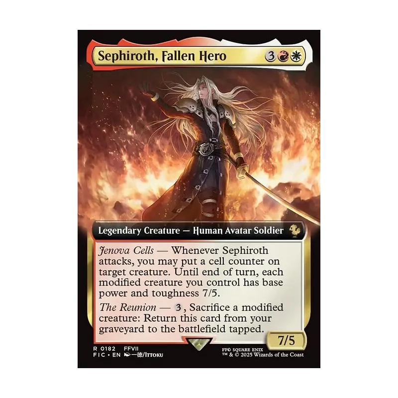 mtg final fantasy hero Magic: The Gathering adapted to the Magic Sephiroth, Fallen Hero #92 Final
