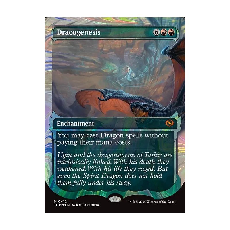 Dracogenesis (0412) (Showcase) (Halo Foil) - Tarkir: Dragonstorm (Foil Near Mint)