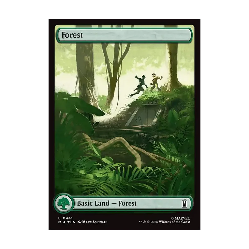 Forest (0441) (Surge Foil) - Marvel Super Heroes (Foil Near Mint)