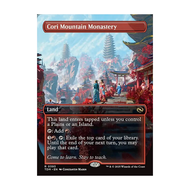 Cori Mountain Monastery (Borderless) - Tarkir: Dragonstorm (Near Mint)