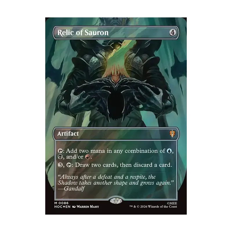 Relic of Sauron (Borderless) (Surge Foil) - The Hobbit Eternal (Foil Near Mint)
