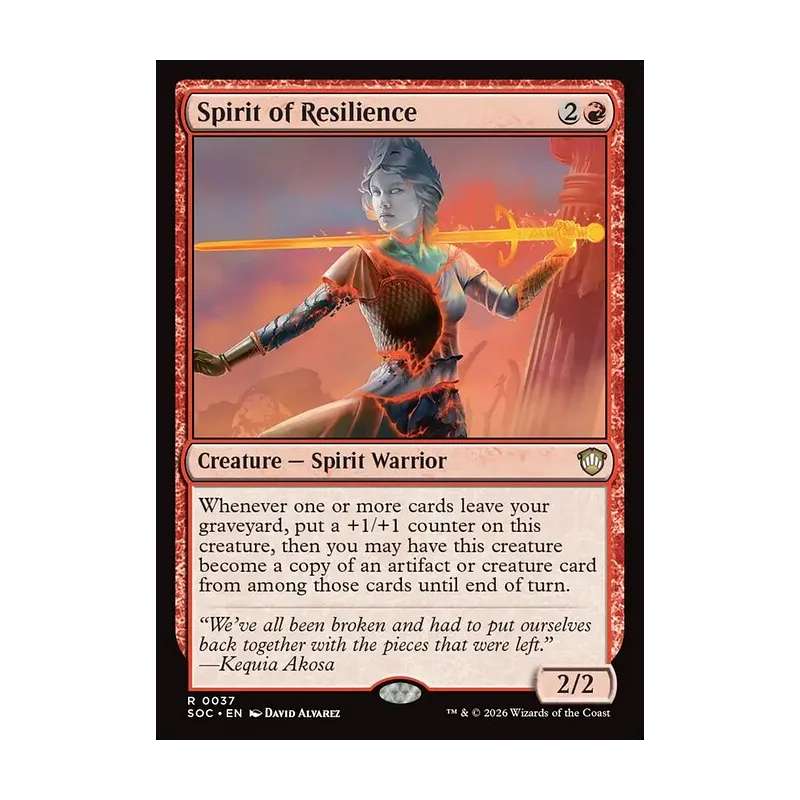 Spirit of Resilience - Secrets of Strixhaven Commander (Near Mint)