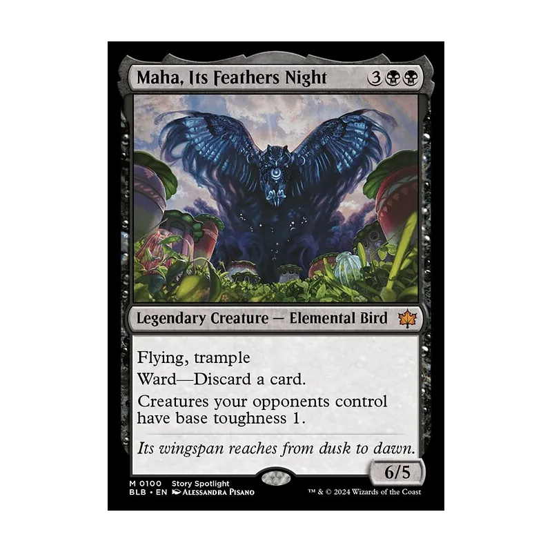 Maha, Its Feathers Night - Bloomburrow (Near Mint)