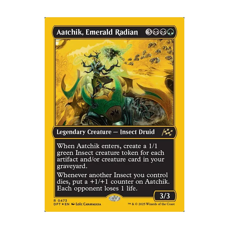 Aatchik, Emerald Radian (First-Place Foil) - Aetherdrift (Foil Near Mint)