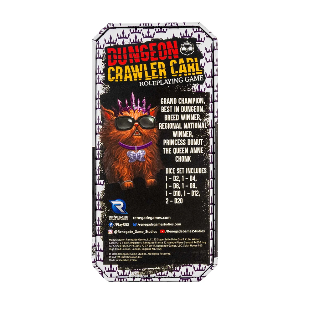 Dungeon Crawler Carl RPG: Princess Donut’s Enchanted Crown of the Sepsis Whore Dice Set (Preorder)