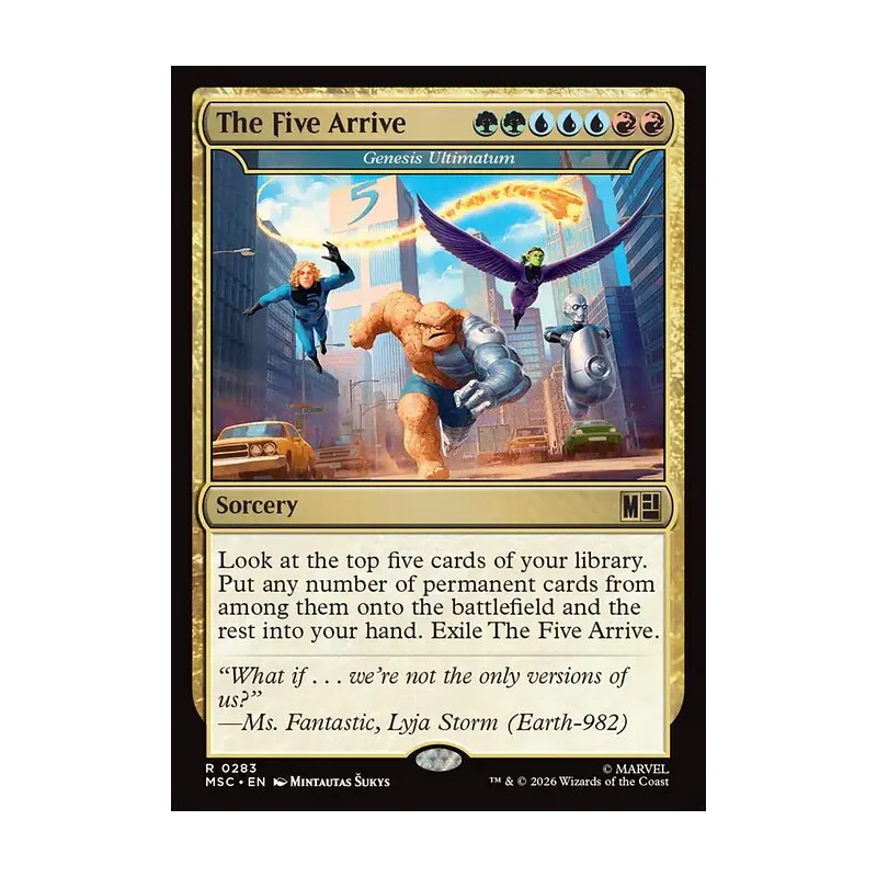 The Five Arrive / Genesis Ultimatum (Surge Foil) - Marvel Super Heroes Commander (Foil Near Mint)