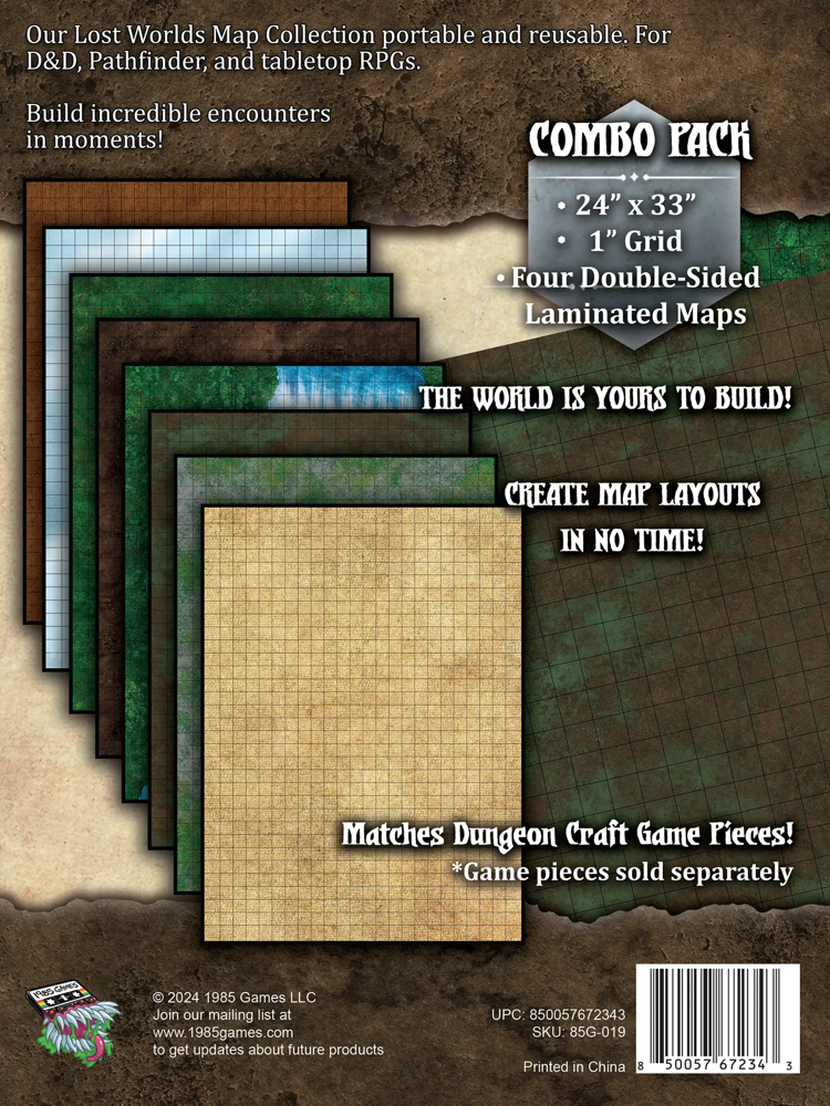 Dungeon Craft Battlemaps 4-Pack: Lost Worlds (New Arrival)