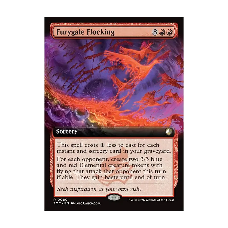 Furygale Flocking (Extended Art) - Secrets of Strixhaven Commander (Near Mint)