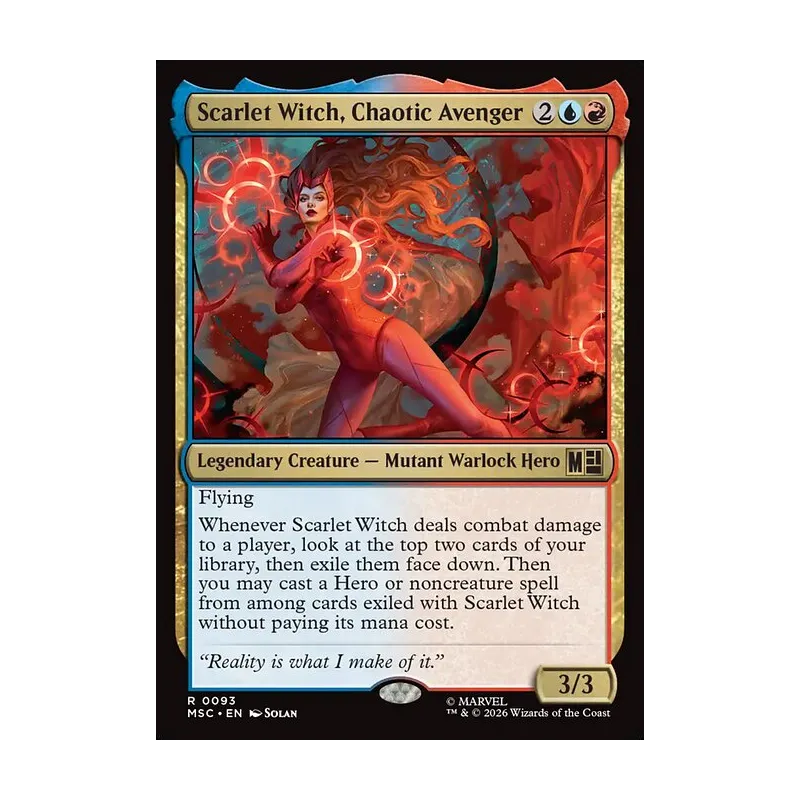 Scarlet Witch, Chaotic Avenger (Surge Foil) - Marvel Super Heroes Commander (Foil Near Mint)