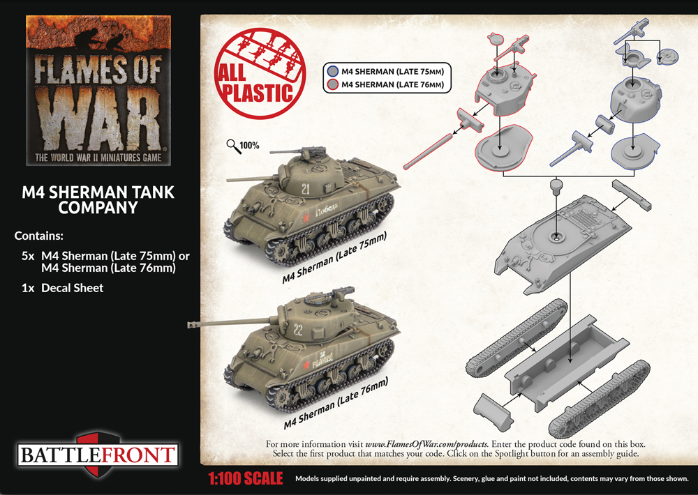 Flames of War WW2: Soviet - M4 Sherman Tank Company