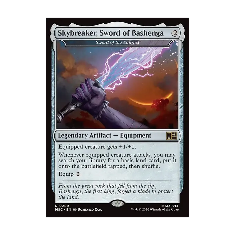 Skybreaker, Sword of Bashenga / Sword of the Animist (Surge Foil) - Marvel Super Heroes Commander (Foil Near Mint)