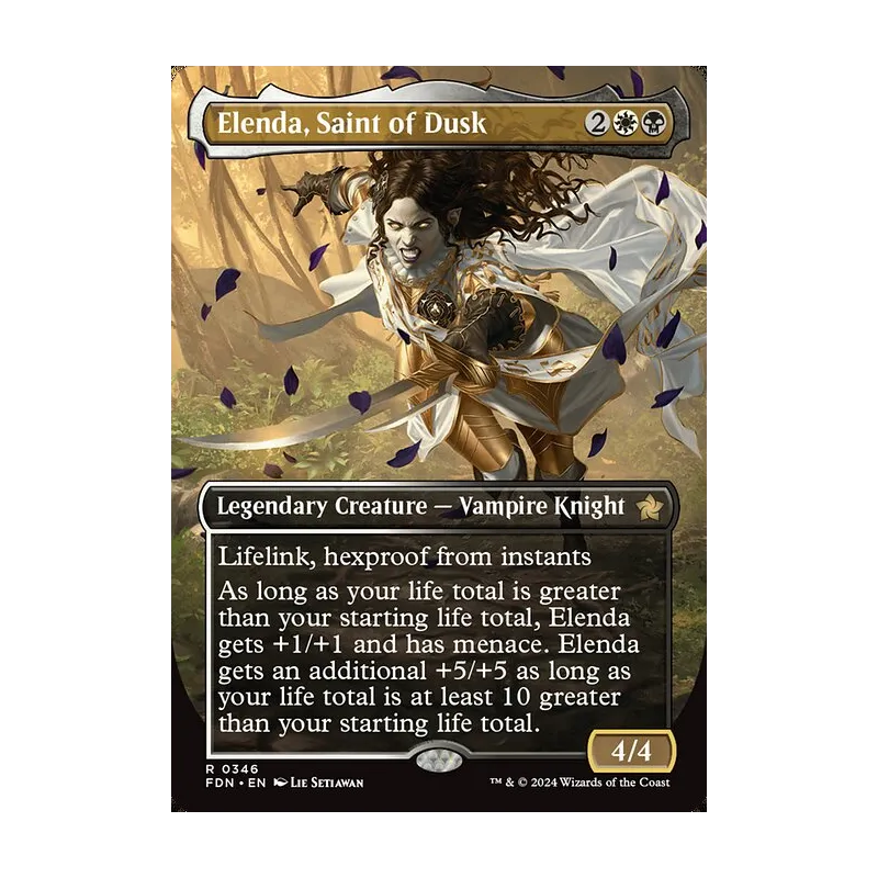 Elenda, Saint of Dusk (Borderless) - Foundations (Near Mint)