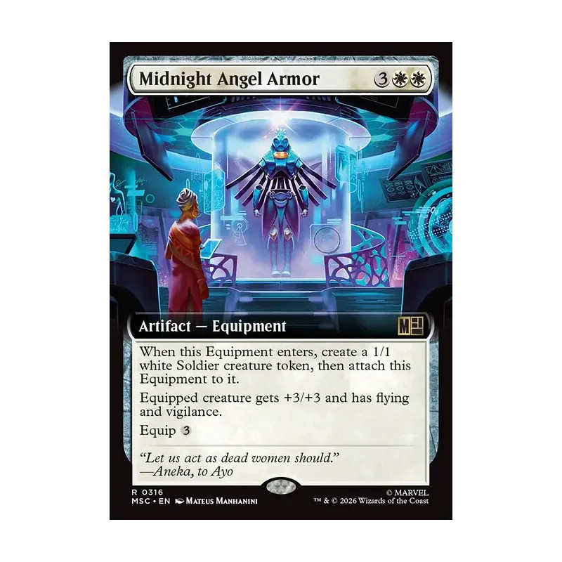 Midnight Angel Armor (Extended Art) - Marvel Super Heroes Commander (Near Mint)