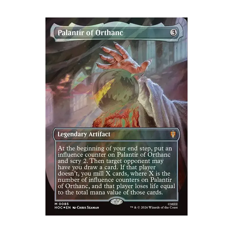Palantir of Orthanc (Borderless) (Surge Foil) - The Hobbit Eternal (Foil Near Mint)