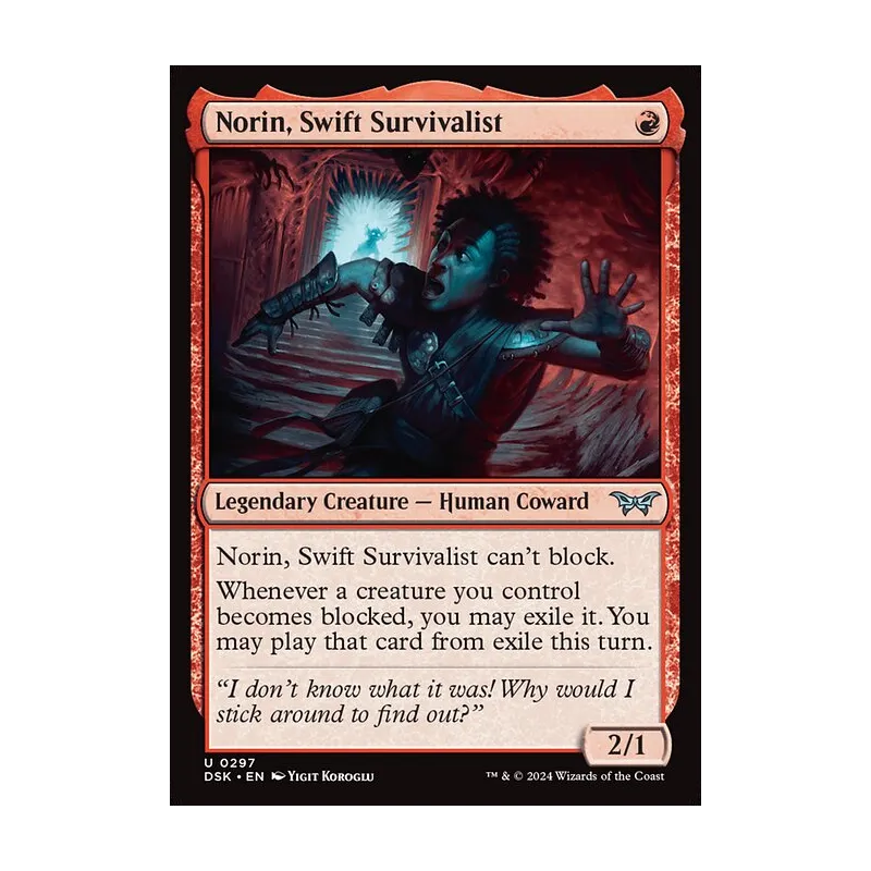 Norin, Swift Survivalist (0297) - Duskmourn: House of Horror (Near Mint)