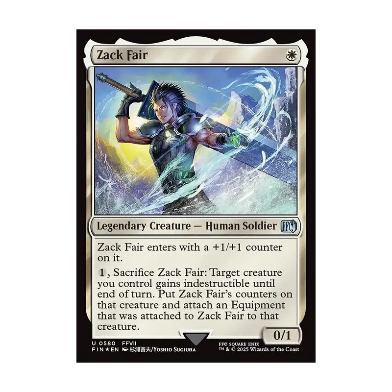 mtg final fantasy zack fair Put Zack Fairs counters on that creature and attach an Equipment that was attached to Zack Fair to that creature Zack Fair | Final Fantasy
