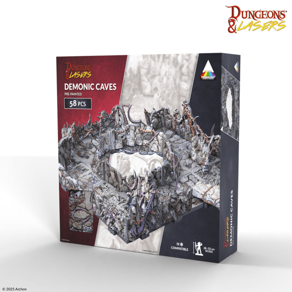 Dungeons & Lasers PrismaCast Pre-Painted: Demonic Caves (New Arrival)