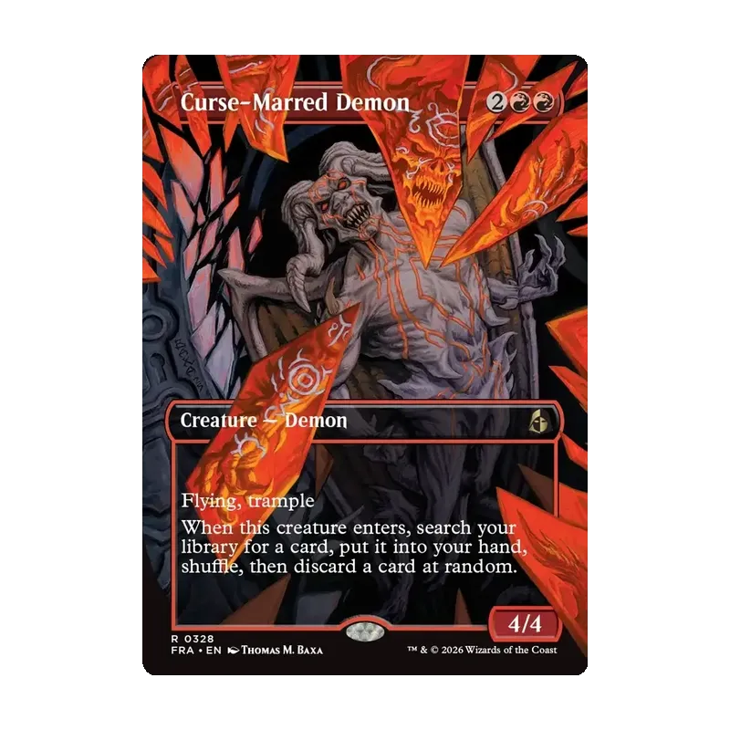 Curse-Marred Demon (Borderless) - Reality Fracture (Near Mint)