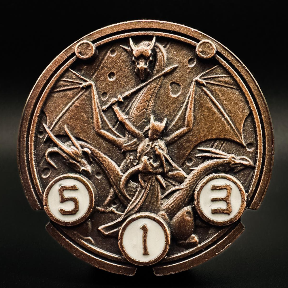 FlipDie Metal Dice Coin Set: Dragon (7) (New Arrival)