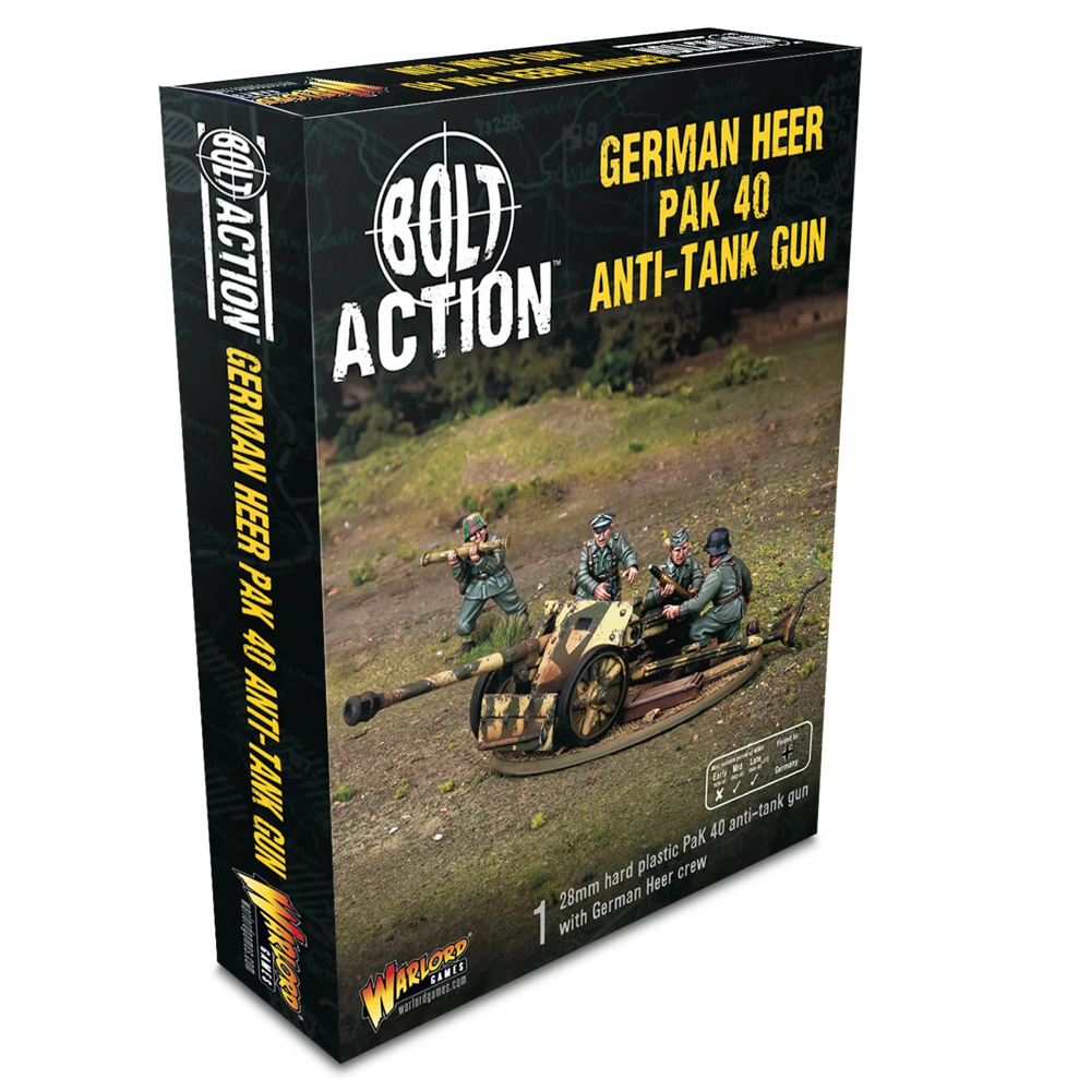 Bolt Action: German Heer PaK 40 Anti-Tank Gun (New Arrival)