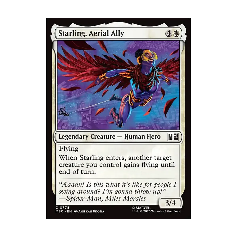 Starling, Aerial Ally - Marvel Super Heroes Commander (Near Mint)
