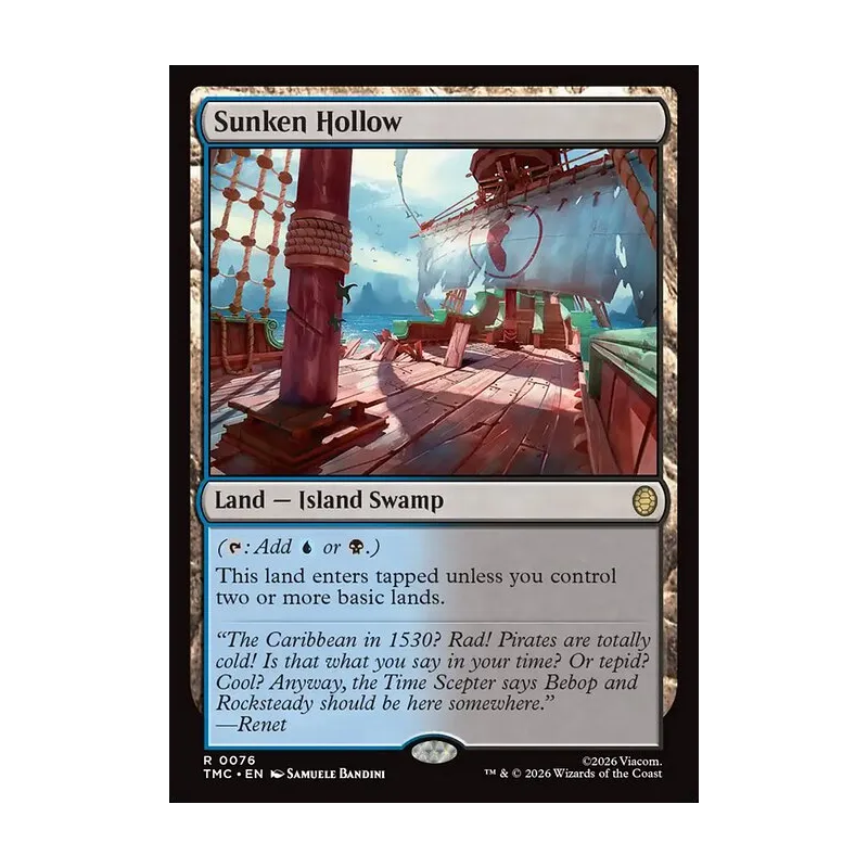 Sunken Hollow (Surge Foil) - Teenage Mutant Ninja Turtles Commander (Foil Near Mint)