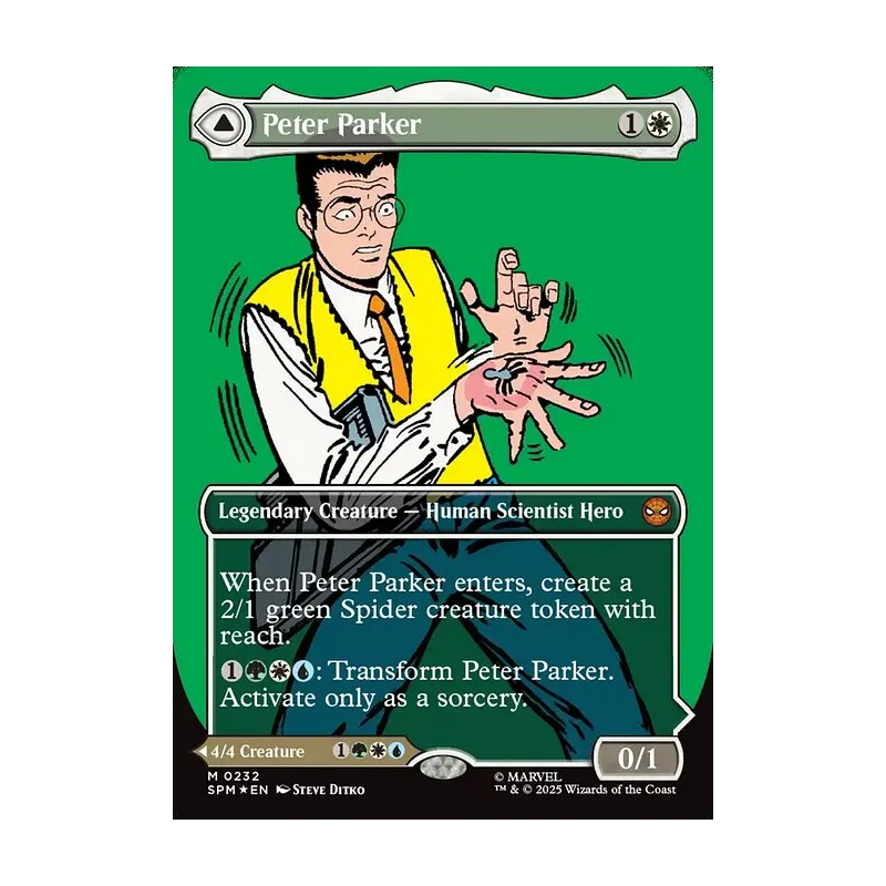 Peter Parker // Amazing Spider-Man (0232) (Borderless) - Marvel's Spider-Man (Foil Near Mint)