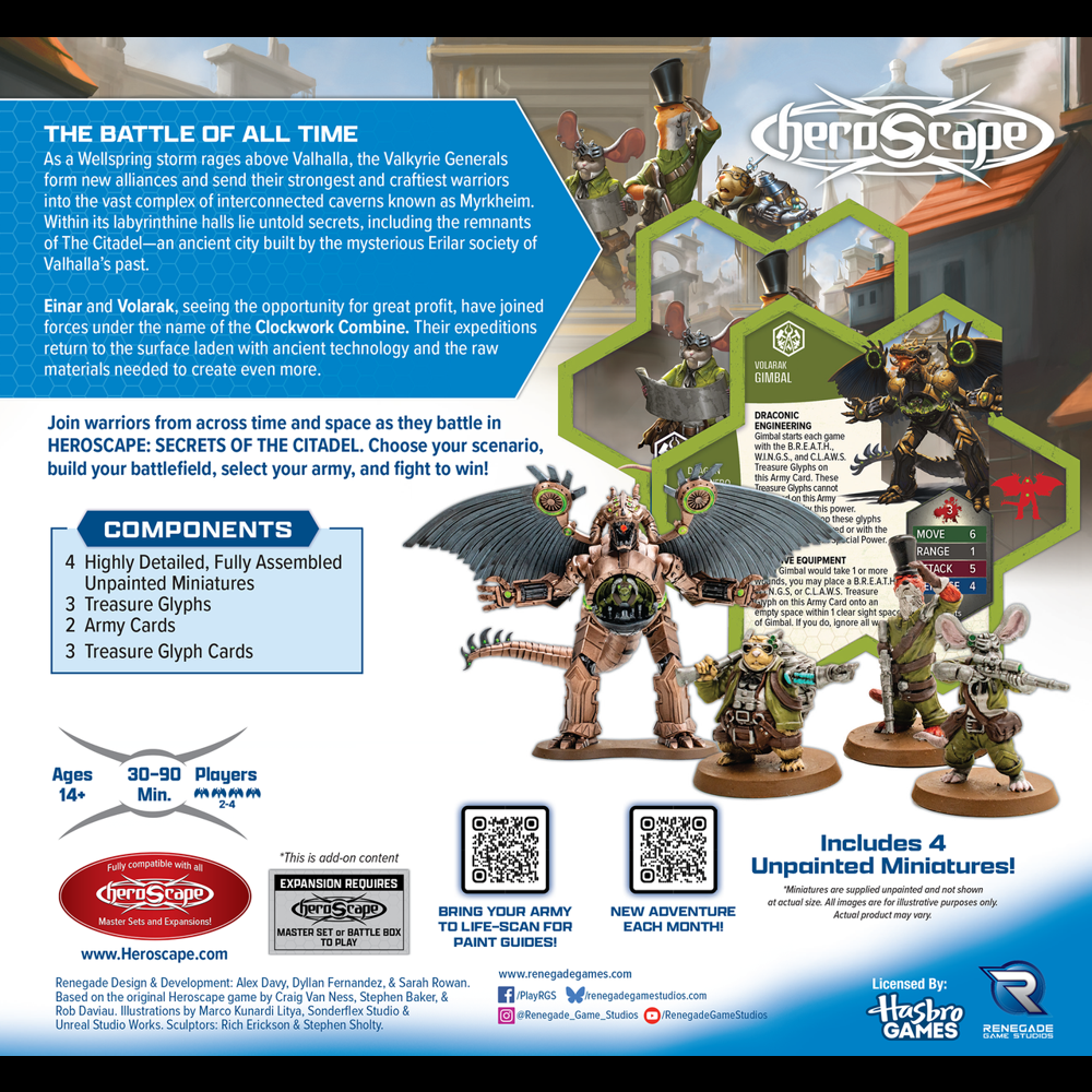 Heroscape: Clockwork Combine Research Expedition Army Expansion (Unpainted) (Preorder)