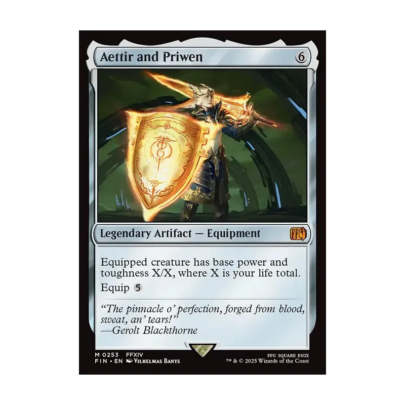 aettir and priwen mtg card Aettir and Priwen (Borderless) FINAL FANTASY Foil MTG NM