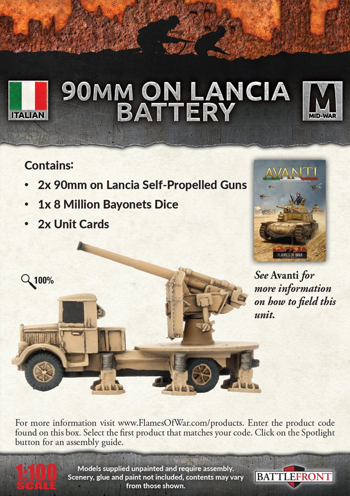 Flames of War WW2: Italian - 90mm on Lancia Battery