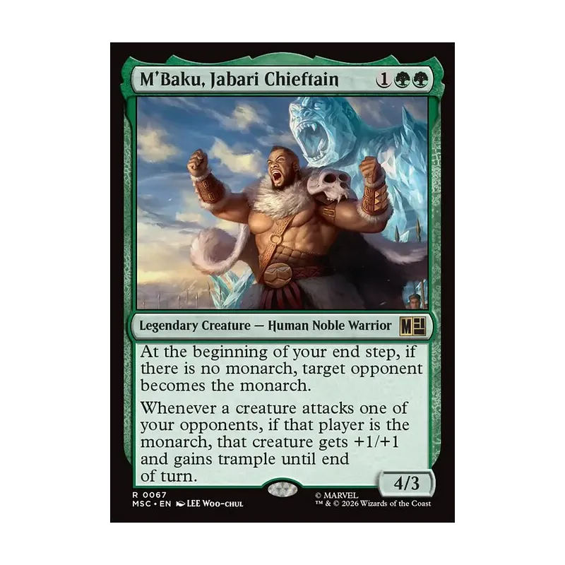 M'Baku, Jabari Chieftain (Surge Foil) - Marvel Super Heroes Commander (Foil Near Mint)