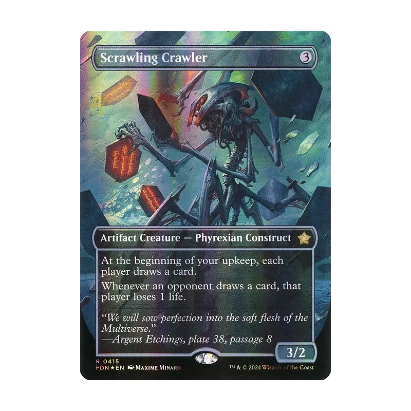 Scrawling Crawler (Borderless) (Mana Foil) - Foundations (Foil Near Mint)