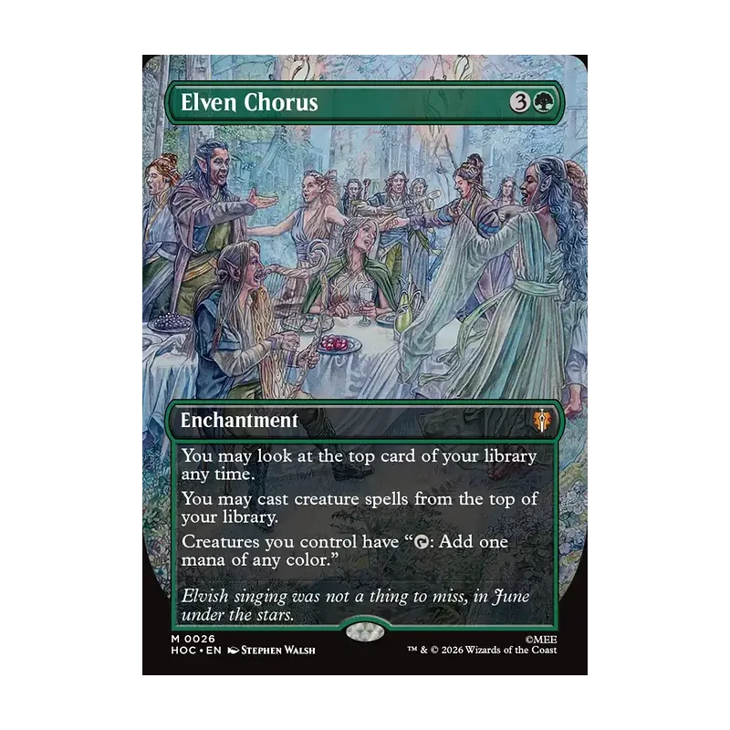 Elven Chorus (Borderless) - The Hobbit Eternal (Near Mint)