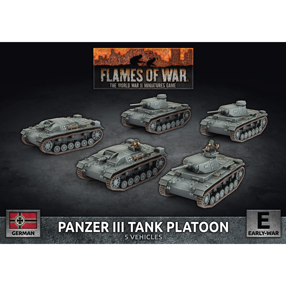 Flames of War WW2: German - Panzer III Platoon (Preorder)