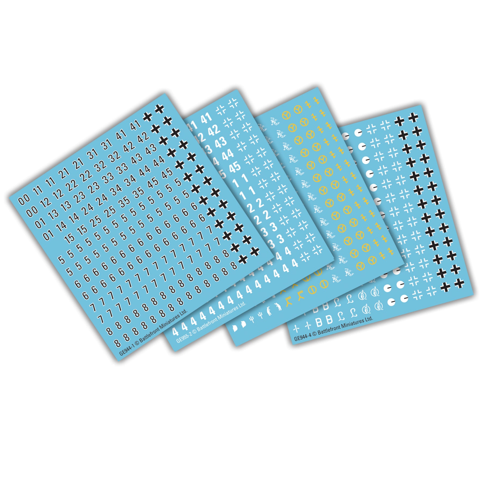 Flames of War WW2: German - Heer Panzer Decals (Mid & Late)