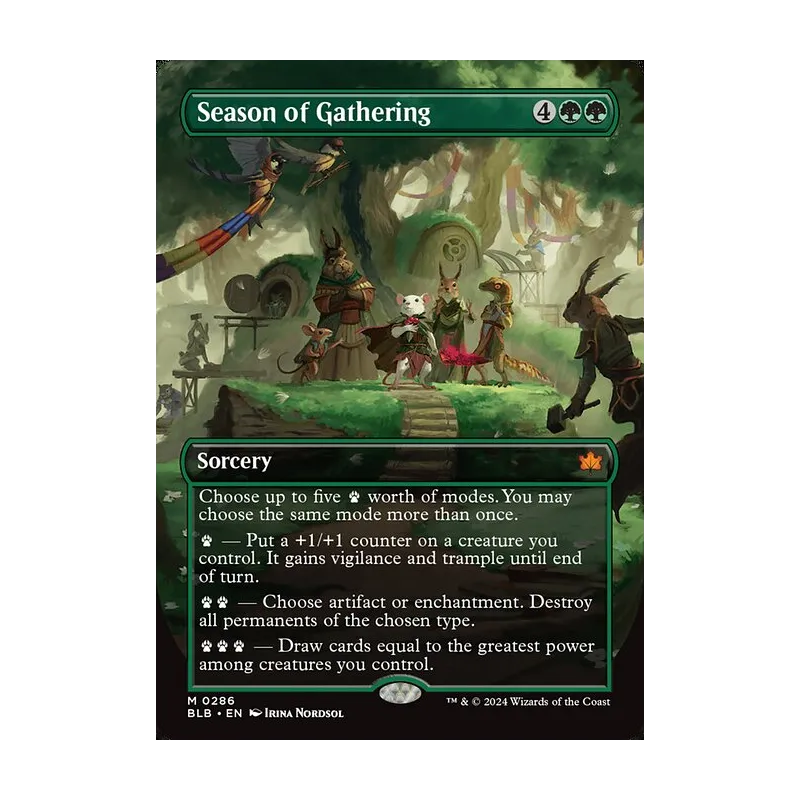 Season of Gathering (Borderless) - Bloomburrow (Near Mint)