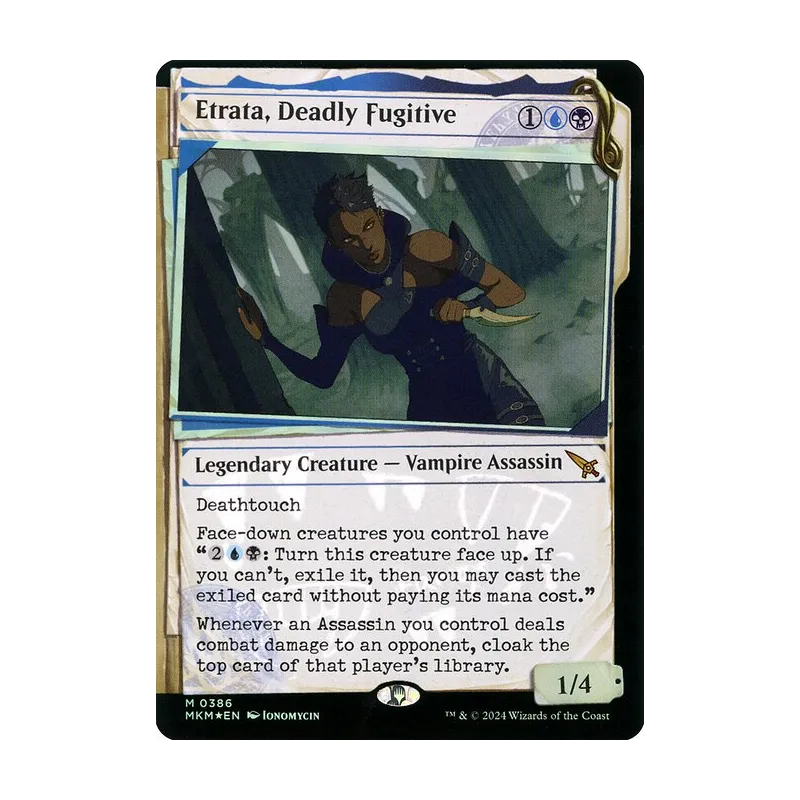Etrata, Deadly Fugitive (Showcase) (Invisible Ink) - Murders at Karlov Manor (Foil Near Mint)