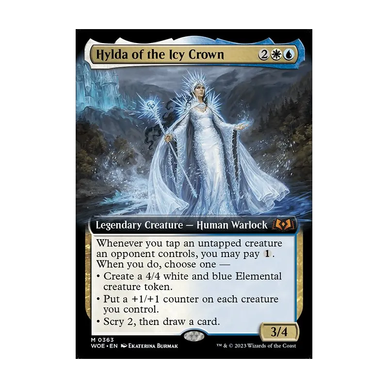 Hylda of the Icy Crown (Extended Art) - Wilds of Eldraine (Near Mint)