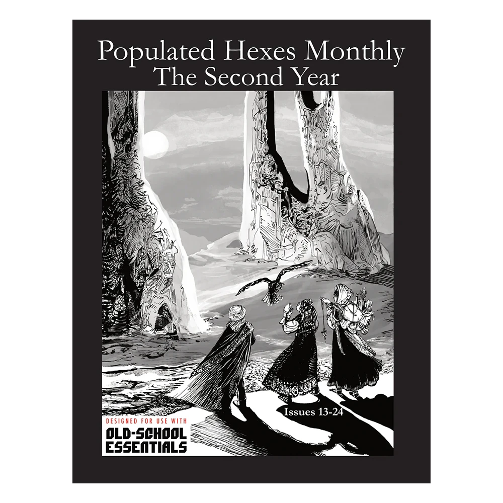 Populated Hexes Monthly: Year Two (Issues 13-24) (Old-School Essentials Compatible) (Preorder)