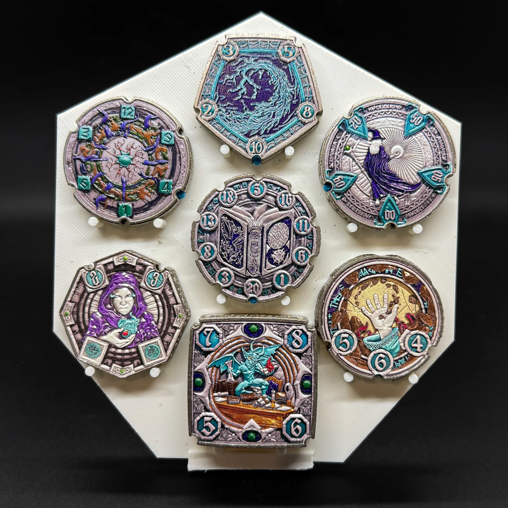 FlipDie Legends Metal Dice Coin Set: Mage (7) (Preorder)