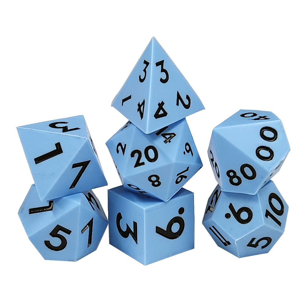 Plus Sign Dice Game Plus Products 16mm Bouncy Silicone Dice: Light Blue (7 ...
