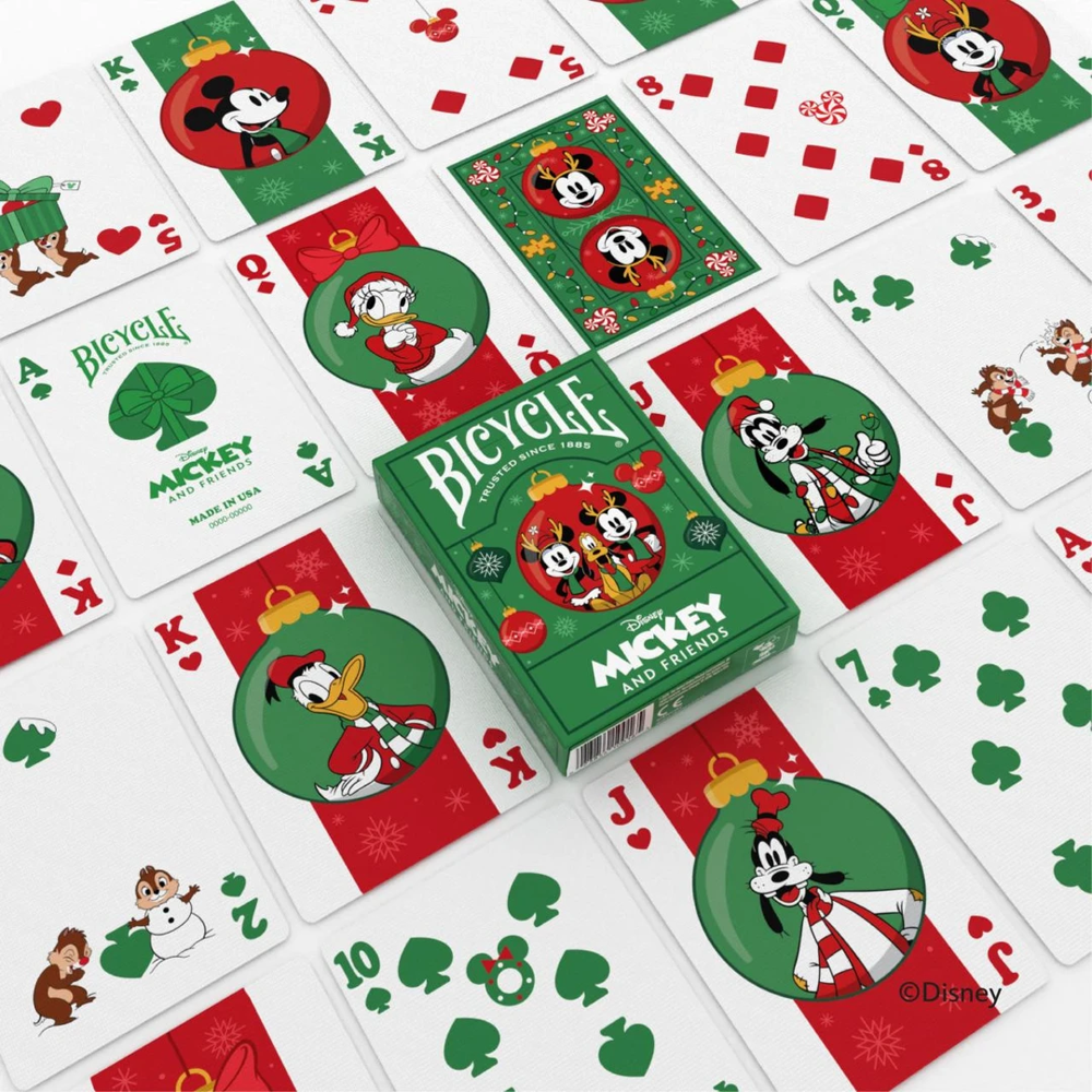 Bicycle Playing Cards: Mickey & Friends Holiday (Preorder)