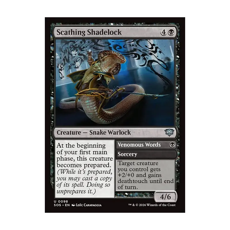 Scathing Shadelock // Venomous Words - Secrets of Strixhaven (Near Mint)